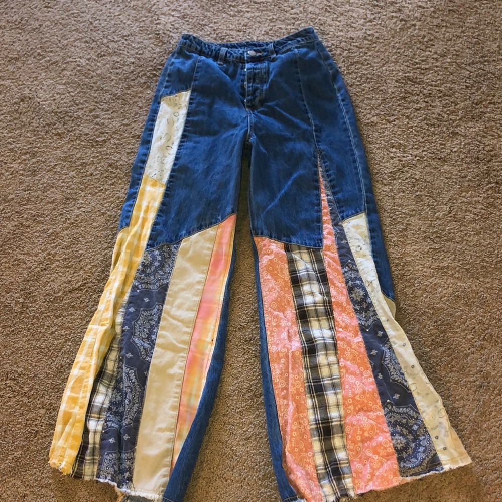 Patchwork Flare Jeans - image 1